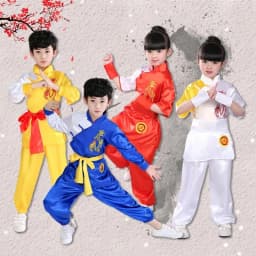 Children's Martial Arts Performance Costume Kung Fu Show Outfit Boys Girls Traditional Style Practice Clothes Polyester Fabric