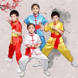 Children's Martial Arts Performance Costume Kung Fu Show Outfit Boys Girls Traditional Style Practice Clothes Polyester Fabric