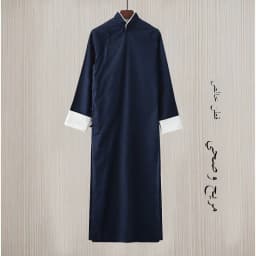 Men's Long Shirt Qing Dynasty Style Stand-up Collar Clothing Traditional Chinese Opera Performance Costume National Stage Wear