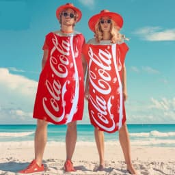 Adult Cosplay Coca-Cola Costume Cartoon Puppet Props Outfit for Concert Photography Halloween Performance Unique Style Women'...