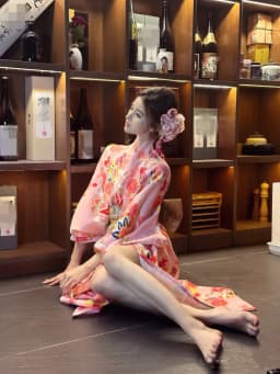 New Arrival Kimono Style Girl's Dress Firework Exterior Photography Portrait Selfie Studio Clothing Polyester Fabric