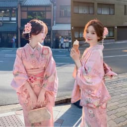 New Arrival Kimono Style Girl's Dress Firework Exterior Photography Portrait Selfie Studio Clothing Polyester Fabric