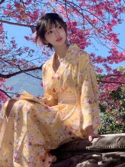 New Arrival Kimono Style Girl's Dress Firework Exterior Photography Portrait Selfie Studio Clothing Polyester Fabric
