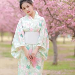 New Arrival Kimono Style Girl's Dress Firework Exterior Photography Portrait Selfie Studio Clothing Polyester Fabric