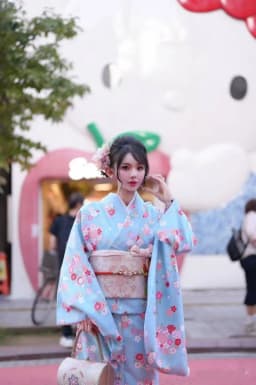 New Arrival Kimono Style Girl's Dress Firework Exterior Photography Portrait Selfie Studio Clothing Polyester Fabric