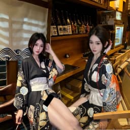 New Arrival Kimono Style Girl's Dress Firework Exterior Photography Portrait Selfie Studio Clothing Polyester Fabric