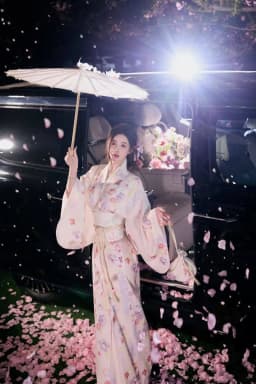 New Arrival Kimono Style Girl's Dress Firework Exterior Photography Portrait Selfie Studio Clothing Polyester Fabric