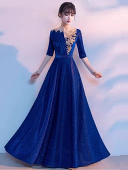 Adult Women's Long Skirt Velvet Performance Costume Gold Red Stage Chorus Conducting Dress Summer New Style Sparkling Sequin