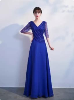 Adult Women's Long Skirt Velvet Performance Costume Gold Red Stage Chorus Conducting Dress Summer New Style Sparkling Sequin