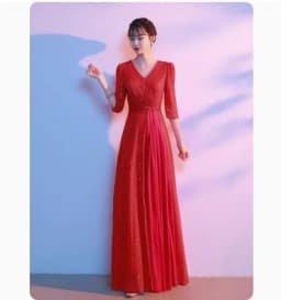 Adult Women's Long Skirt Velvet Performance Costume Gold Red Stage Chorus Conducting Dress Summer New Style Sparkling Sequin