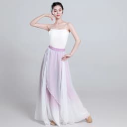 Elegant Ancient Chinese Style Dance Costume Women's Flowing Shawl Practice Suit Performance Gown Stage Outfit Folk Dance