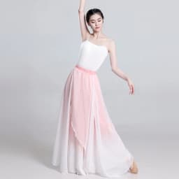 Elegant Ancient Chinese Style Dance Costume Women's Flowing Shawl Practice Suit Performance Gown Stage Outfit Folk Dance
