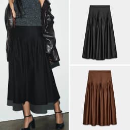 Spring New Arrival Women's High Waist Pleated Midi Skirt Ethnic Stage Costume 18-25 Years Old Customers 2026 Spring Collection