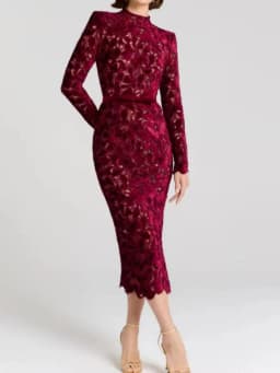 Autumn Winter Asymmetric Long Sleeve Evening Gown Women's Fashion New 2025 Middle East Independent Station Floral Embroidery