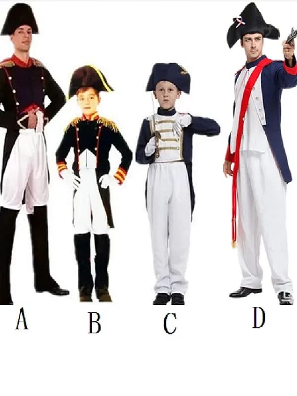 Napoleon Costume Children's Stage Performance loween Parent-Child Relationip Outfit Polyester Spandex Traditional Ethnic...