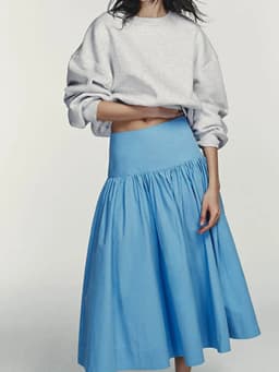 Spring New Arrival Women's Fashionable High Waist Midi Skirt Versatile Slimming Fluffy 2026 Seasonal Trendy Ethnic Costume