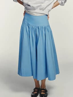 Spring New Arrival Women's Fashionable High Waist Midi Skirt Versatile Slimming Fluffy 2026 Seasonal Trendy Ethnic Costume