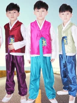 Children's Day Performance Costume Korean Traditional Male Female Student Dance Stage Outfit Primary Middle School Students