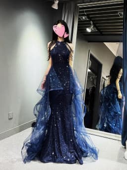 Elegant Evening Gown Neck Hanging Fish Tail Banquet Art Exam Student Day Adult Ceremony Slimming High Waist Zipper Style