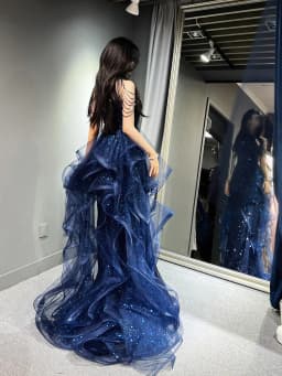 Elegant Evening Gown Neck Hanging Fish Tail Banquet Art Exam Student Day Adult Ceremony Slimming High Waist Zipper Style