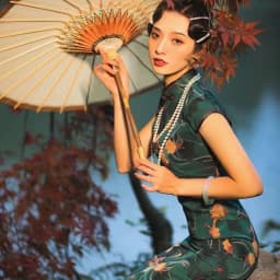 2025 New Version Improved Chinese Qipao Dress for Women Silk Material Thickened Spring Season Wedding Dress Ladies Frock