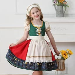 Children's Bavarian Farmhouse Style Munich Beer Festival Dress Girls Country Fashion Traditional Chinese Ethnic Stage Costume