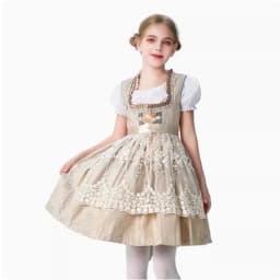 Children's Bavarian Farmhouse Style Munich Beer Festival Dress Girls Country Fashion Traditional Chinese Ethnic Stage Costume