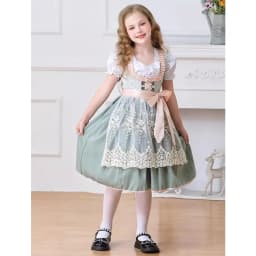 Children's Bavarian Farmhouse Style Munich Beer Festival Dress Girls Country Fashion Traditional Chinese Ethnic Stage Costume