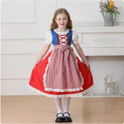 Children's Bavarian Farmhouse Style Munich Beer Festival Dress Girls Country Fashion Traditional Chinese Ethnic Stage Costume