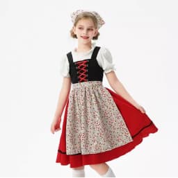 Children's Bavarian Farmhouse Style Munich Beer Festival Dress Girls Country Fashion Traditional Chinese Ethnic Stage Costume
