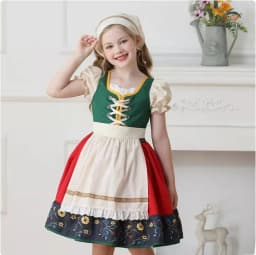 Children's Bavarian Farmhouse Style Munich Beer Festival Dress Girls Country Fashion Traditional Chinese Ethnic Stage Costume