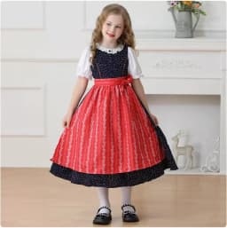 Children's Bavarian Farmhouse Style Munich Beer Festival Dress Girls Country Fashion Traditional Chinese Ethnic Stage Costume
