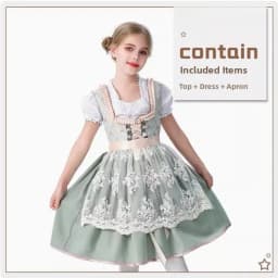 Children's Bavarian Farmhouse Style Munich Beer Festival Dress Girls Country Fashion Traditional Chinese Ethnic Stage Costume
