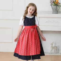 Children's Bavarian Farmhouse Style Munich Beer Festival Dress Girls Country Fashion Traditional Chinese Ethnic Stage Costume