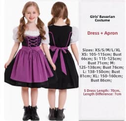 Children's Bavarian Farmhouse Style Munich Beer Festival Dress Girls Country Fashion Traditional Chinese Ethnic Stage Costume