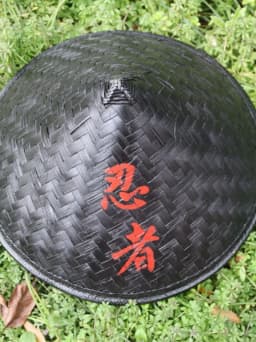 Black Bamboo Woven Sun Protection Hat Martial Arts Style Dance Performance Props Unisex Ancient Chinese Hero Hat