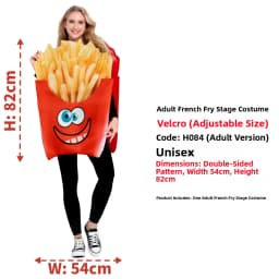 Creative Halloween Family Matching Costumes Children's Activity Nursery Food Burger Fries Stage Performance Clothes