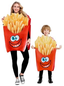 Creative Halloween Family Matching Costumes Children's Activity Nursery Food Burger Fries Stage Performance Clothes