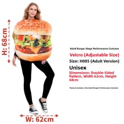 Creative Halloween Family Matching Costumes Children's Activity Nursery Food Burger Fries Stage Performance Clothes