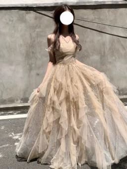 Princess Style One Shoulder Birthday Dress Adult Women's New 2024 Wedding Ceremony Hostess Dress Maids Dress with Belt