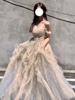 Princess Style One Shoulder Birthday Dress Adult Women's New 2024 Wedding Ceremony Hostess Dress Maids Dress with Belt