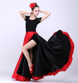 Flamenco Bullfight Dance Skirt Large Swinging Belly Dance Costume Stage Performance Ensemble Women's Ethnic Fashion