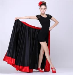 Flamenco Bullfight Dance Skirt Large Swinging Belly Dance Costume Stage Performance Ensemble Women's Ethnic Fashion
