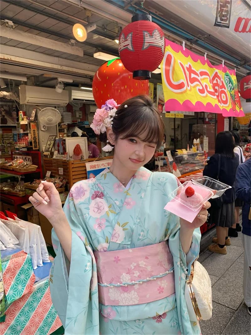 Traditional Japanese Kimono Bathrobe Photography Studio Costume Shinto Deity New Style Retro Japanese Girl's Ethnic Wear