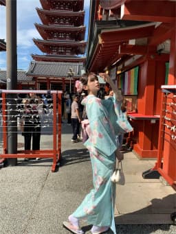Traditional Japanese Kimono Bathrobe Photography Studio Costume Shinto Deity New Style Retro Japanese Girl's Ethnic Wear