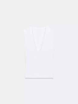 Elegant Sleeveless V-Neck T-Shirt ZA2026 Summer New Women's Fashion Slim Fit Versatile Simple Design Multiple Color Options