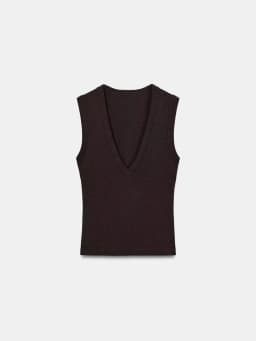 Elegant Sleeveless V-Neck T-Shirt ZA2026 Summer New Women's Fashion Slim Fit Versatile Simple Design Multiple Color Options