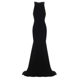 Elegant Velvet Fish Tail Wedding Dress Neck Hanging Gown Women's Formal Ball Dresses Sexy One Shoulder Long Skirt for Toast