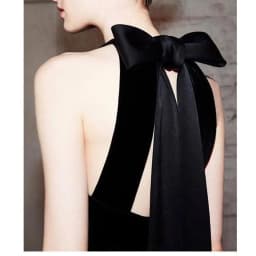 Elegant Velvet Fish Tail Wedding Dress Neck Hanging Gown Women's Formal Ball Dresses Sexy One Shoulder Long Skirt for Toast