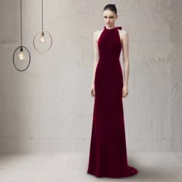 Elegant Velvet Fish Tail Wedding Dress Neck Hanging Gown Women's Formal Ball Dresses Sexy One Shoulder Long Skirt for Toast